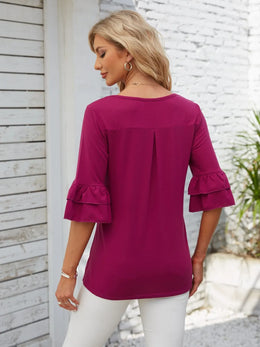 The Juliette Luxe Ruffle Blouse | Forever 40