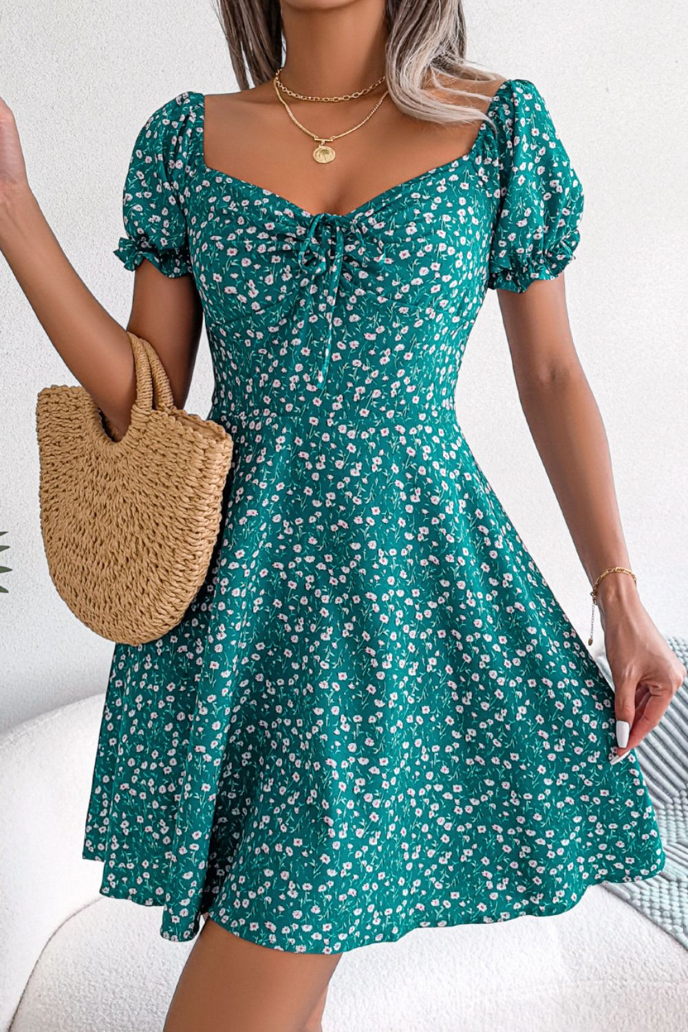 Ditsy Floral Drawstring Dress | Forever 40