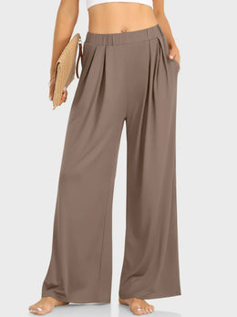 Elastic Waist Wide-Leg Pants | Forever 40