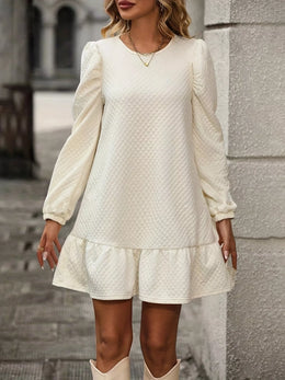 Puff Sleeve Ruffle Mini Dress | Forever 40