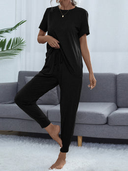 Shiny Short-Sleeve Pants Set | Forever 40