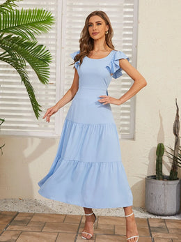 Flutter Sleeve Cutout Dress | Forever 40