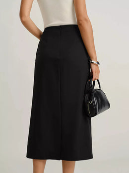 Button-Front Midi Skirt | Forever 40