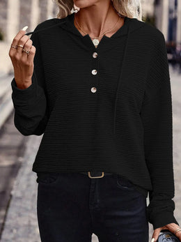 Grace Luxe Button-Front Hoodie | Forever 40