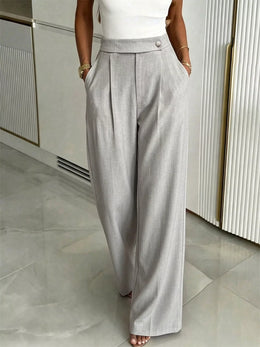 High-Waisted Wide-Leg Pleated Pants | Forever 40