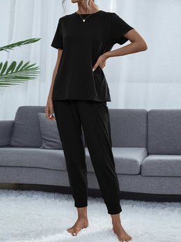 Shiny Short-Sleeve Pants Set | Forever 40