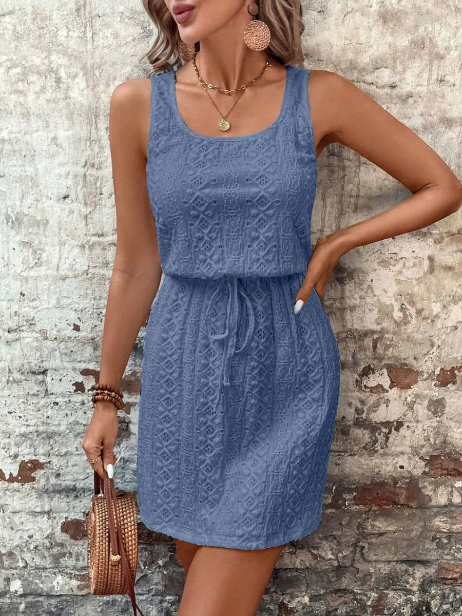 Eyelet Drawstring Dress | Forever 40