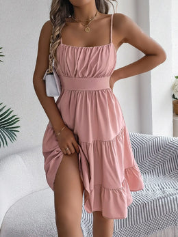 Smocked Back Tiered Cami Dress | Forever 40