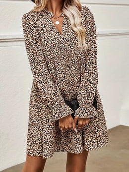 Notched Flounce Sleeve Dress | Forever 40
