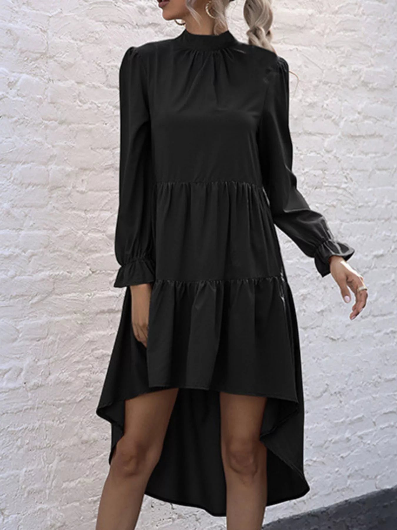 High-Low Flounce Sleeve Dress | Forever 40