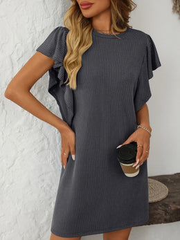 Mandy Ruffled Short-Sleeve Dress | Forever 40