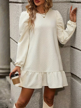 Puff Sleeve Ruffle Mini Dress | Forever 40