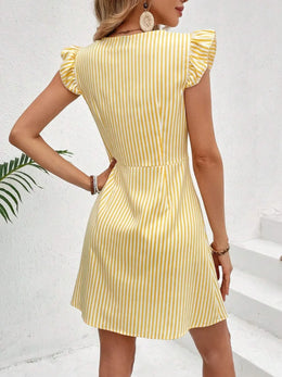 Striped Cap Sleeve Dress | Forever 40