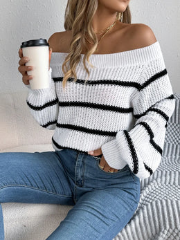 The Camille Luxe Striped Sweater | Forever 40