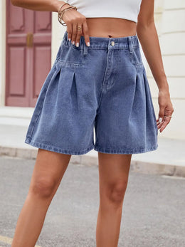 Ruched Half Elastic Waist Shorts | Forever 40
