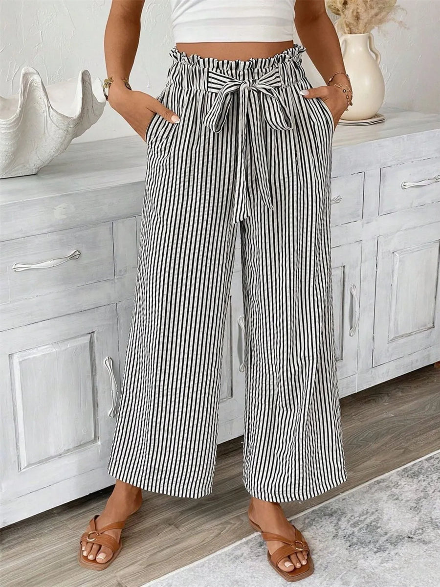 Striped Wide-Leg Pants Plus | Forever 40