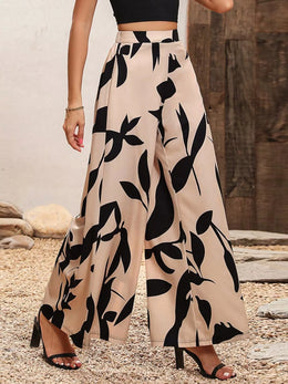 Printed Wide-Leg Pants | Forever 40
