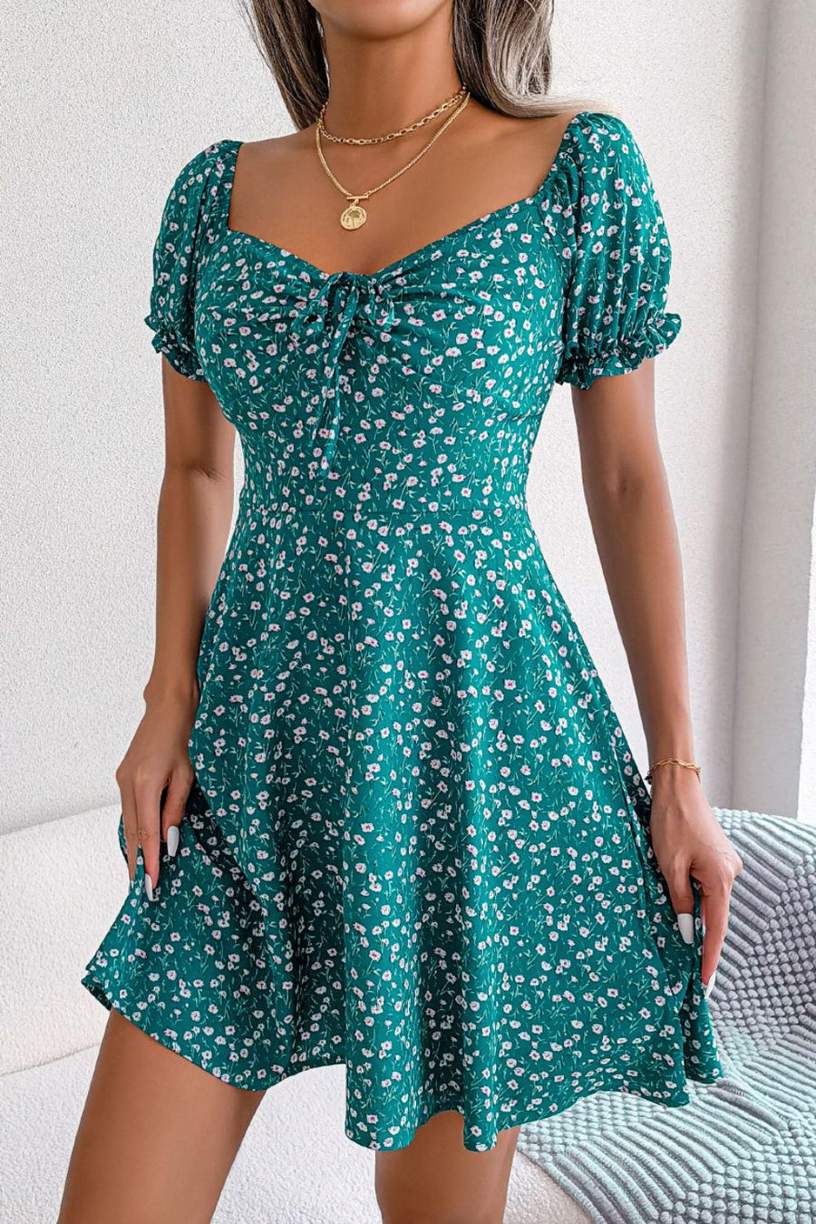 Ditsy Floral Drawstring Dress | Forever 40