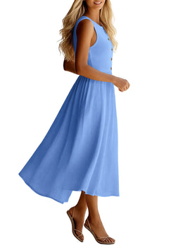 Sleeveless Flowy Midi Dress | Forever 40