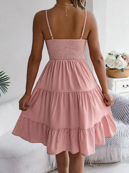 Smocked Back Tiered Cami Dress | Forever 40