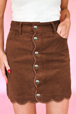 Corduroy Mini Sheath Skirt | Forever 40