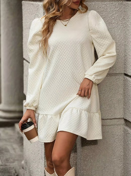 Puff Sleeve Ruffle Mini Dress | Forever 40