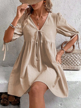 Tie-Front Mini Dress Sleeves | Forever 40