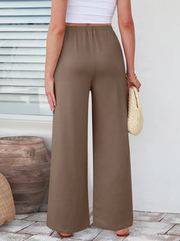 Elastic Waist Wide-Leg Pants | Forever 40