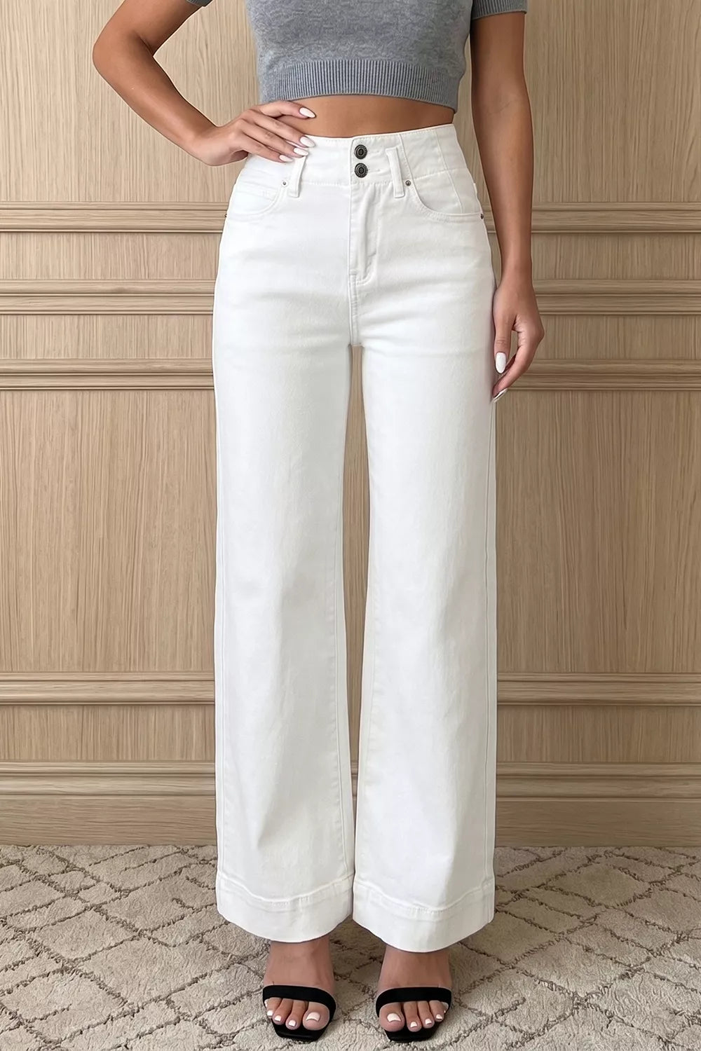 High-Waist Wide-Leg Jeans | Forever 40