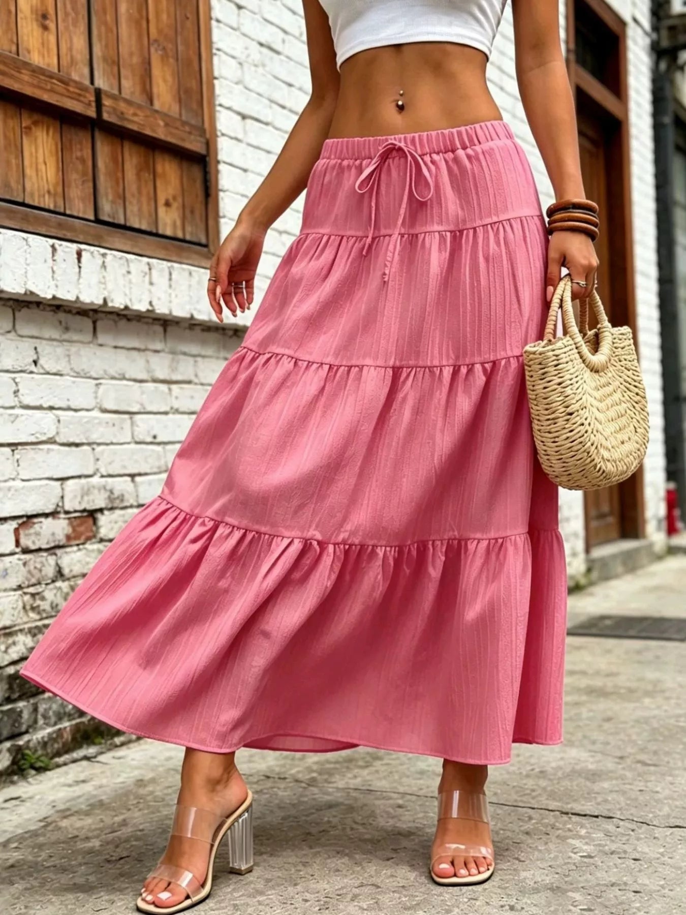Tiered Maxi Skirt Waist | Forever 40
