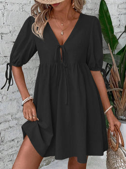 Tie-Front Mini Dress Sleeves | Forever 40