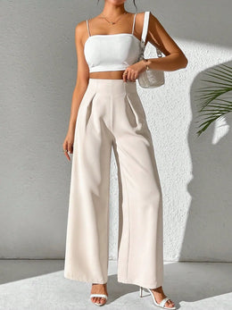 Wide-Leg High-Waist Pants | Forever 40