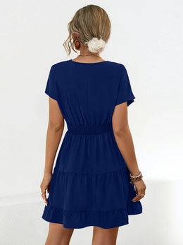 Ruffled Smocked Tiered Dress | Forever 40