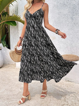 Tie Back Tiered Midi Dress | Forever 40