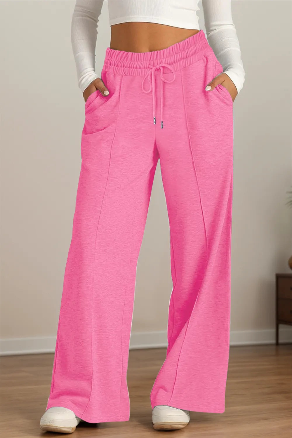 Drawstring Elastic Waist Pants | Forever 40