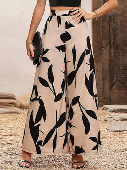 Printed Wide-Leg Pants | Forever 40