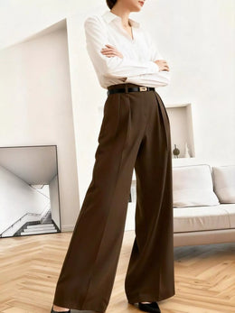 Wide-Leg Pleated Pants | Forever 40