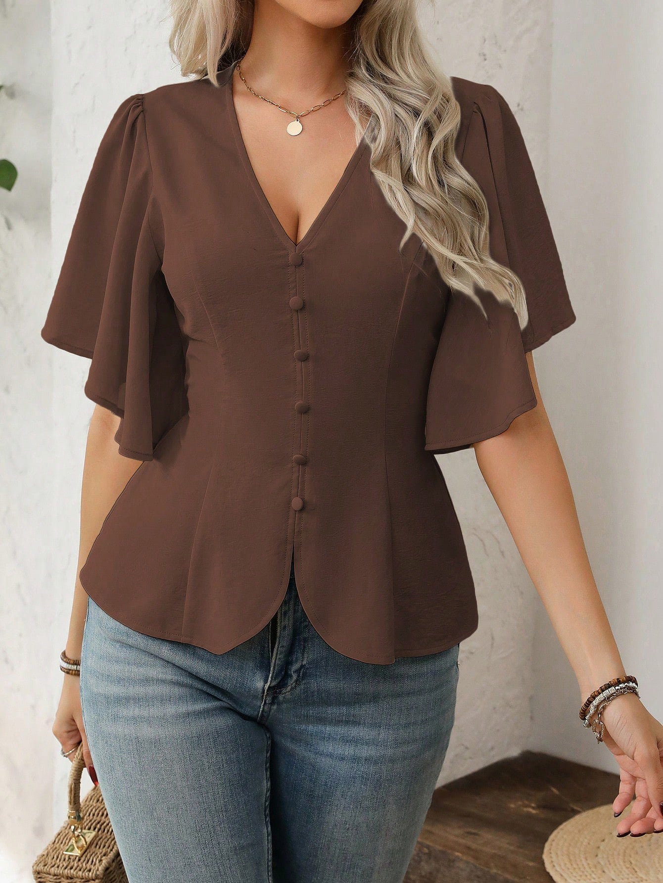 The Delilah V-Neck Blouse | Forever 40