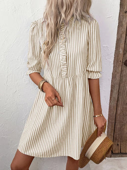 Striped Half Sleeve Dress | Forever 40