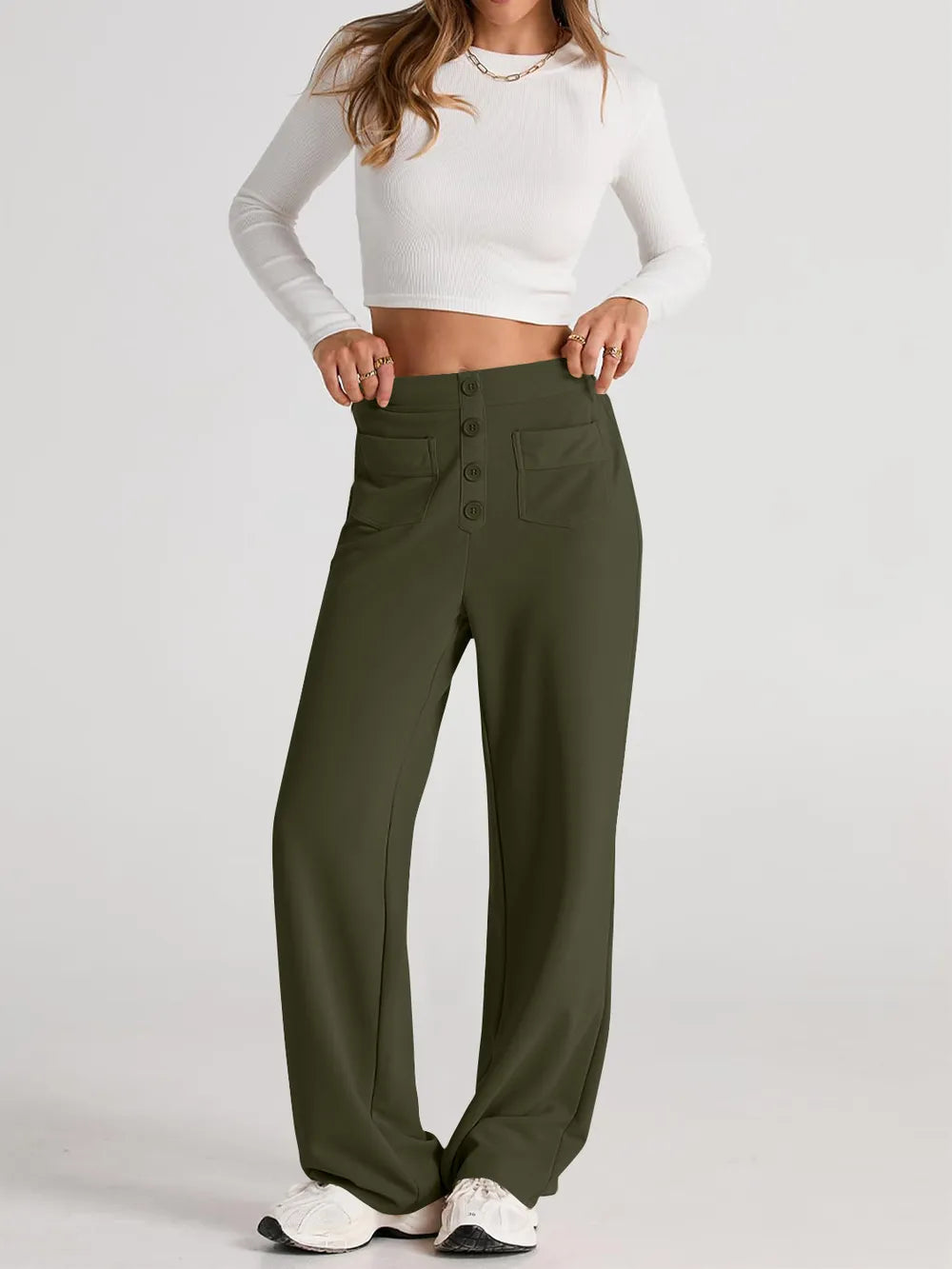 High-Waist Wide-Leg Pants | Forever 40