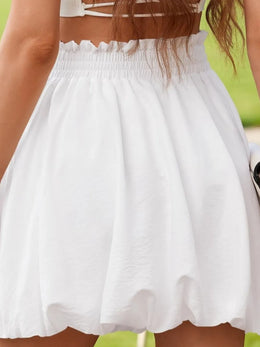 Frill Smocked Mini Skirt | Forever 40