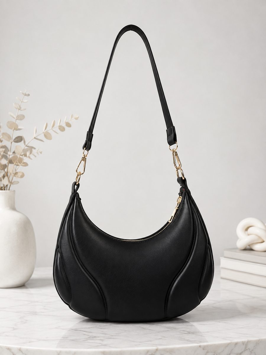 Solid Color Shoulder Bag