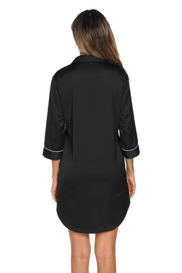 Collared Neck Night Dress | Forever 40