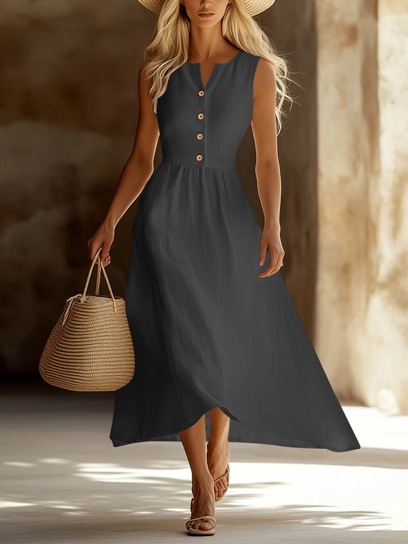 Sleeveless Flowy Midi Dress | Forever 40