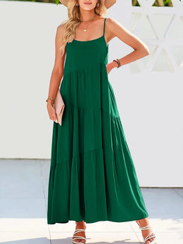 Ruched Tiered Spaghetti Dress | Forever 40
