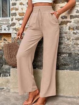 Tied High-Waist Wide-Leg Pants | Forever 40