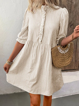 Striped Half Sleeve Dress | Forever 40