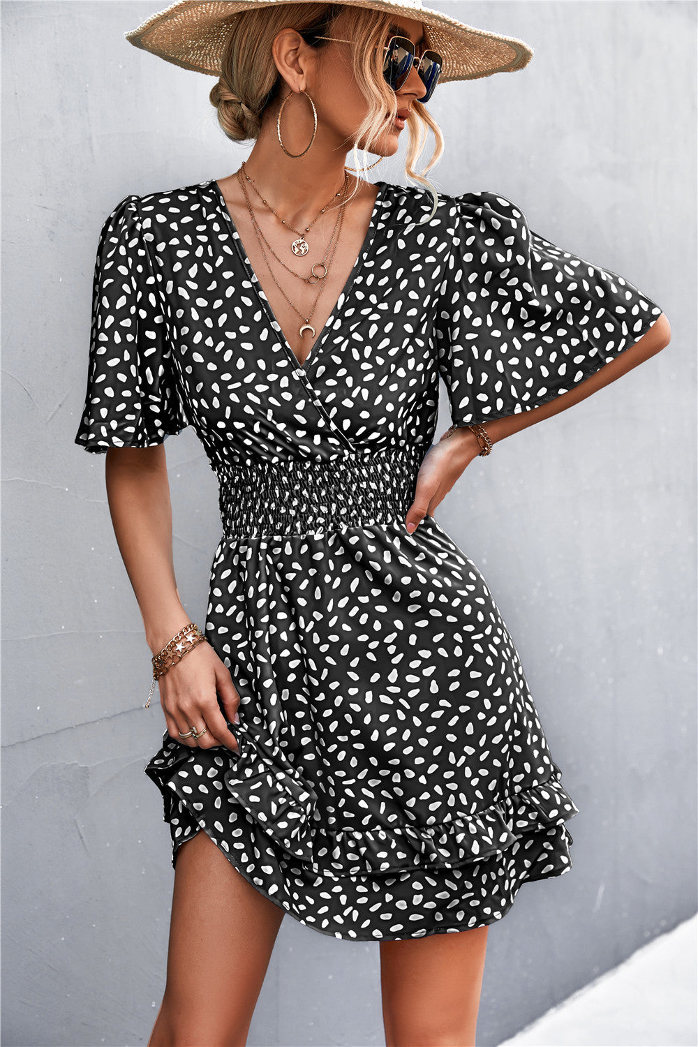 Smocked Waist Layered Dress | Forever 40