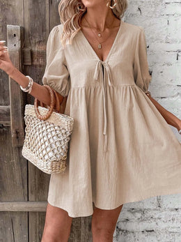 Tie-Front Mini Dress Sleeves | Forever 40