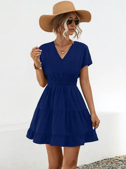 Ruffled Smocked Tiered Dress | Forever 40